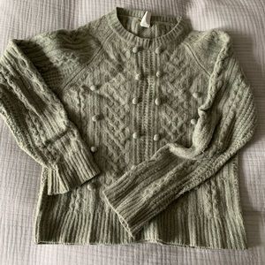 J. Crew wool sweater with pom-poms